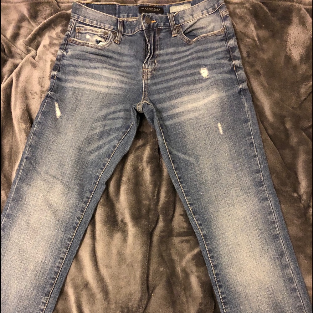 Light wash blue jeans